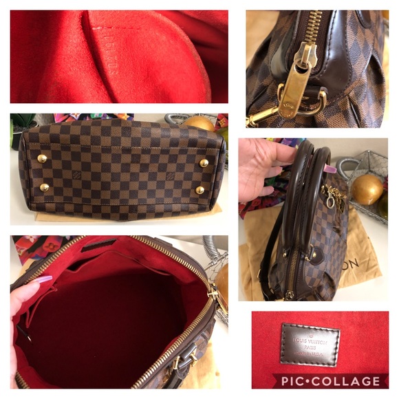 AUTH LOUIS VUITTON Damier Canvas Trevi PM Bag RARE - Picture 6 of 8